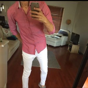 Pull&Bear Men’s Lightweight Button Down Shirt